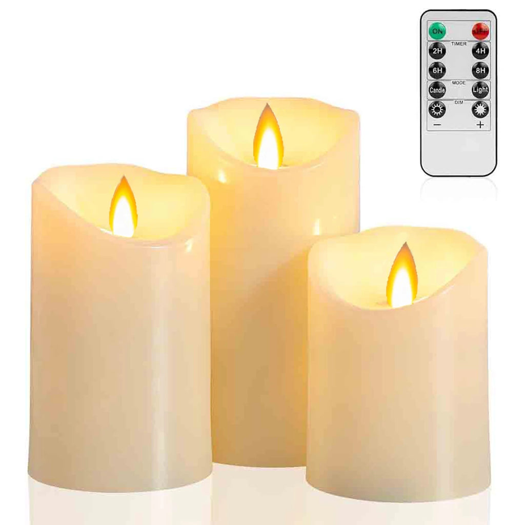 Flameless LED Candles (Set of 3)