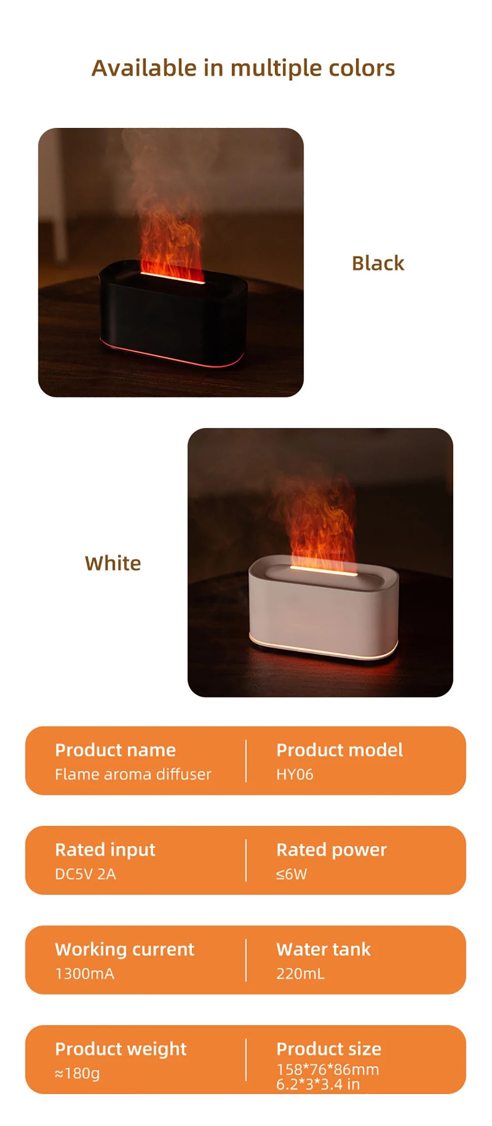 Flame Aroma Diffuser Lamp