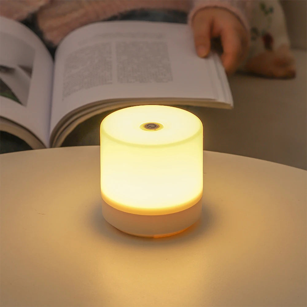Touch Bedside Lamp — Dimmable 3-Color Glow