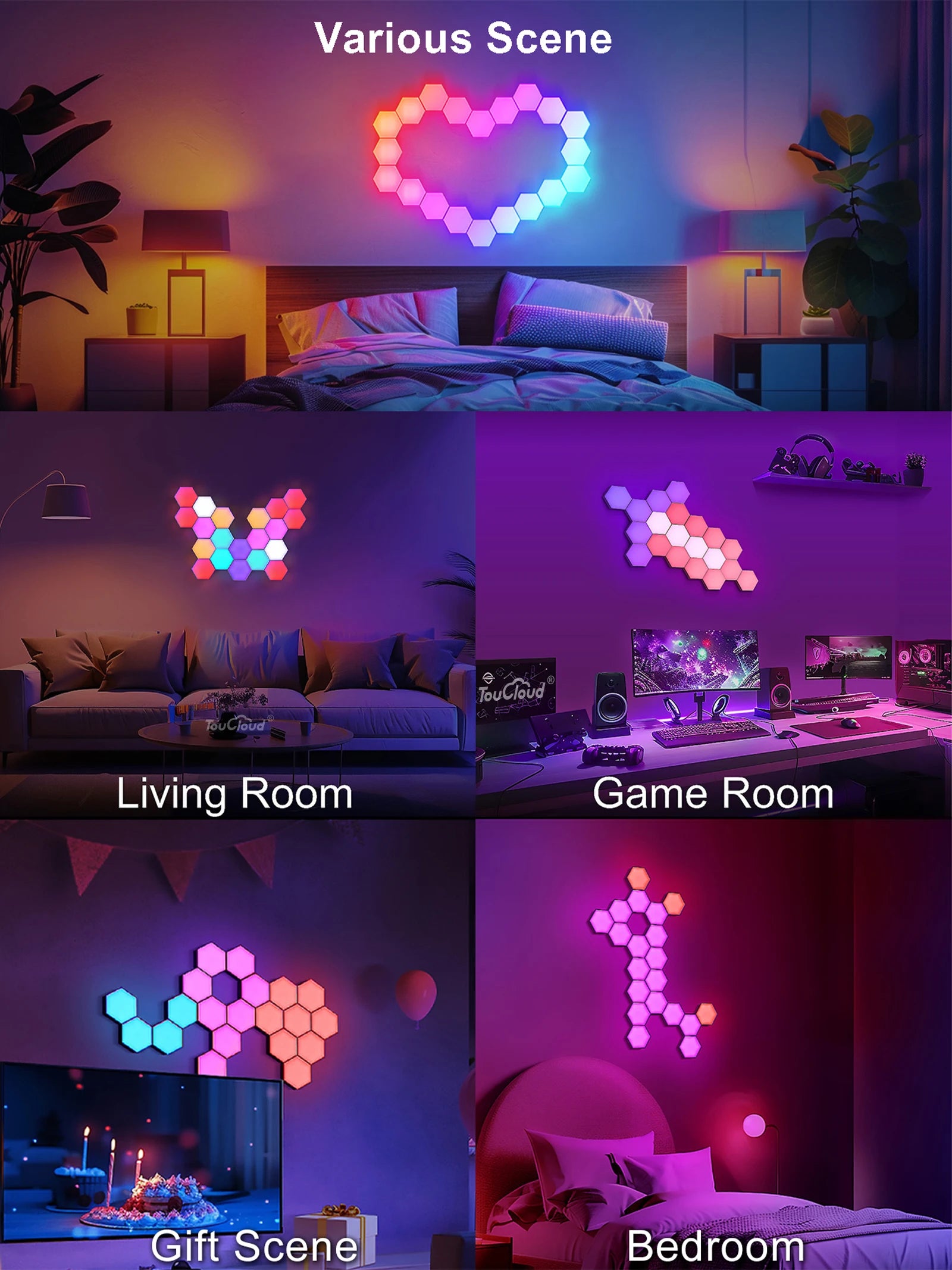 Smart Hexagon LED Wall Panels