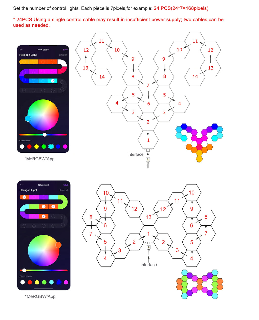 Smart Hexagon LED Wall Panels