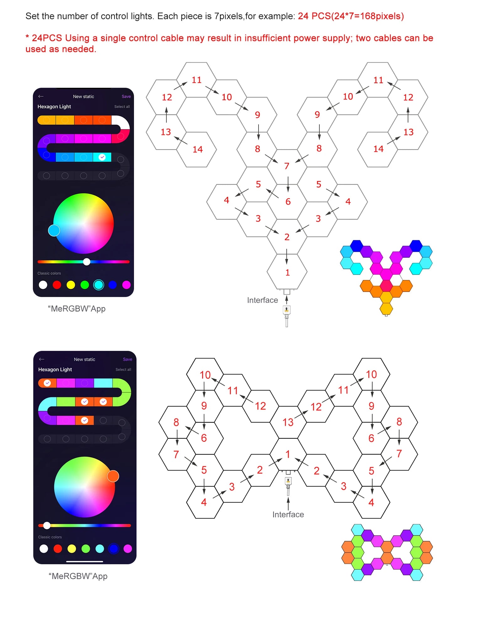 Smart Hexagon LED Wall Panels