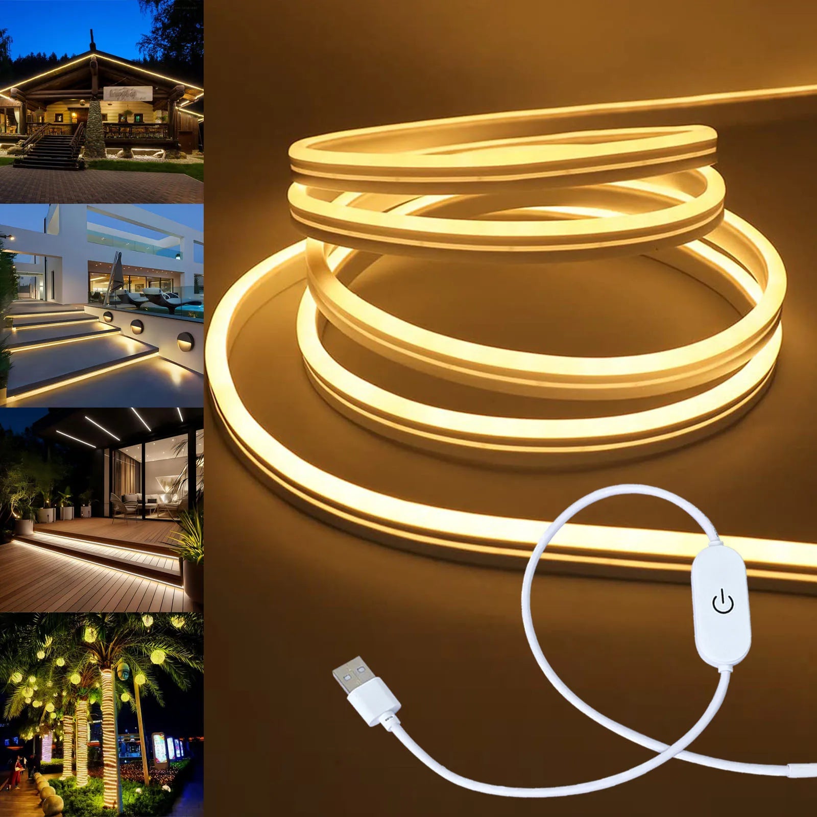 Smart Touch LED Neon Strip — Dimmable Backlight
