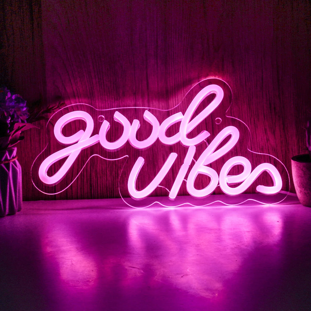 Good Vibes LED Neon Sign