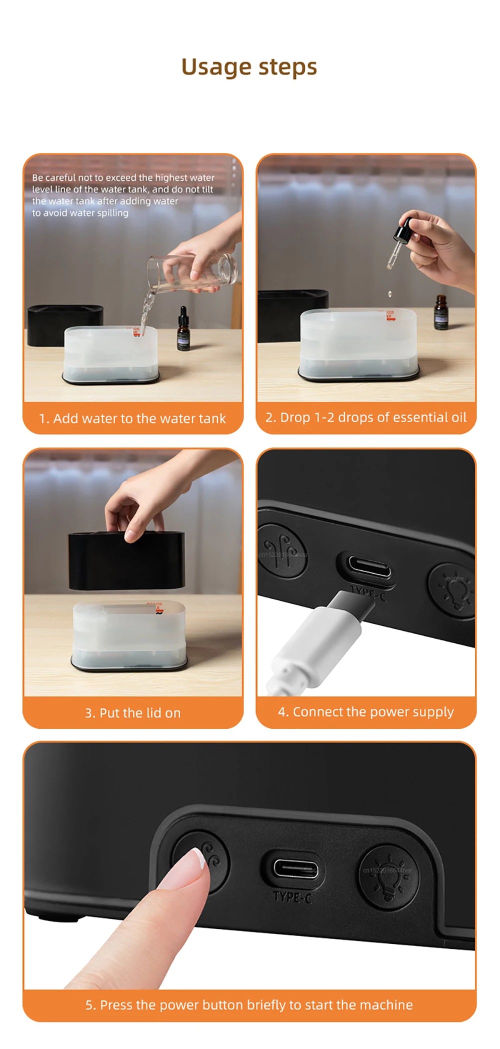 Flame Aroma Diffuser Lamp